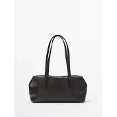 Massimo Dutti - Female - West Satchel-Taske I Nappaskind - Brun - 01