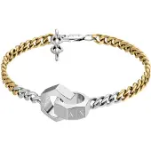 Armani Exchange Armbånd 'CLASSIC' guld / sølv