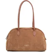 LANCASTER PARIS Skuldertaske 'Lancaster Sac cabas épaule Zippé Suède Camel' brun