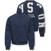 Only Kids Sweatshirt - Noos - KogSweat - Night Sky/Birch/Houston - - 9-10 år (134-140) - Sweatshirt