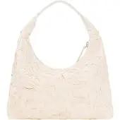 Desigual Håndtaske 'Large Raffia Flower' hvid