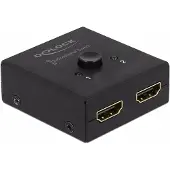 DeLOCK HDMI 2 - 1 bidirectional 4K 60 Hz compact - Retail Box - video-/audioswitch - 2 x HDMI - desktop