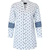 Trendyol Bluse mørkeblå / hvid