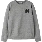 Name it Sweatshirt - NkmNilan - Grey Melange - - 11-12 år (146-152) - Sweatshirt