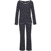s.Oliver Pyjamas marin / mørkegrå / offwhite
