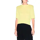 Armani Exchange A|X Armani Exchangetil kvinder. XW001912AF21575U2194 Jersey List gul (XS), Casual, Viscose, Korte ærmer