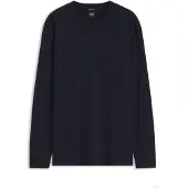 BOSS T-shirt med lange ærmer i bomuld med logodetalje