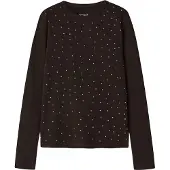 Name it Bluse - NkfNolovo - Slim - Chocolate Plum m. Sølv Netter - - 6 år (116) - Bluse