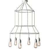 Creative Cables 3 Cage 6 Drops Edison St64 Pendellampe