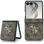 GUESS Samsung Galaxy Z Flip8 4G Big Metal Logo Hybrid Cover - Brun