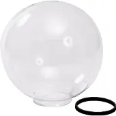 SOLAR PLUS Fakkel kugle klar glas, Ø300mm inderdiameter Ø100/96 mm