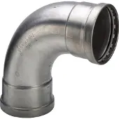 Viega Inox bøjning 90 grader 76,1mm INOX, rustfri stål muffe / muffe, SC-Contur
