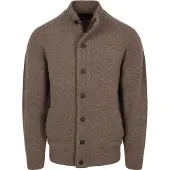 Barbour Uldvest med Lynlås Brun måle