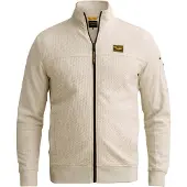 PME Legend Overgangsjakke 'Sweatshirt with jacquard pattern and flight pocket' creme