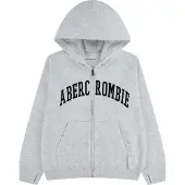 Abercrombie & Fitch Sweatjakke grå-meleret / sort