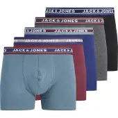 Jack & Jones Boksershorts 'JACOLIVER' safir / grå-meleret / burgunder / sort