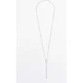 Massimo Dutti - Female - Lang Lasso-Halskæde - Sølv - 01