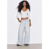 Stradivarius Jeans Med Super Brede Ben Og Læg 0-700 34