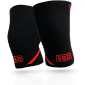 SBD Apparel SBD Knee Sleeves, 7 mm, black/red, xxxsmall