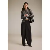Stradivarius Blazer I Imiteret Skind Med Prægede Knapper 0-550 L