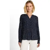 Tom Tailor Bluse navy / hvid