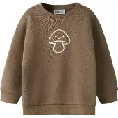 Name it Sweatshirt - NmnRiley - Noos - Brown Lentil/Antique Whit - - 4 år (104) - Sweatshirt