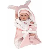Arias Elegance Jul Med Sovepose Vinylkrop Pige Babydnukke 30 Cm