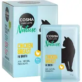 Cosma Økonomipakke: 18 x 50 g Nature portionsposer - Kyllingebryst