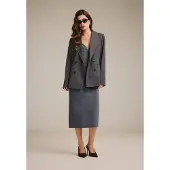 Stradivarius Figursyet Stribet Blazer Med Knapper 0-202 L