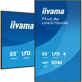 Iiyama ProLite LH6575UHS-B2AG - 65 Diagonal klasse (64.5 til at se) LED-bagbelyst LCD paneldisplay - digital skiltning - med indbygget medieafspill