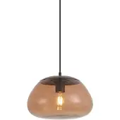 QAZQA Retro pendellampe brun med brunt glas - Giselle