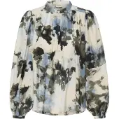 Fransa Bluse 'FRAriana' lysebeige / lyseblå / oliven / sort