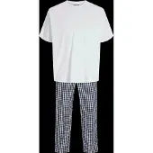 Jack & Jones Pyjamas lang 'JACFLORENCE' navy / hvid