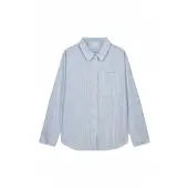 Springfield Bluse lyseblå / hvid