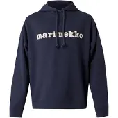 Marimekko Sweatshirt 'SKRIPTI' mørkeblå / hvid