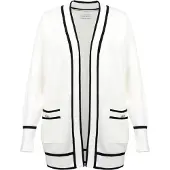 Anna field Cardigan sort / hvid