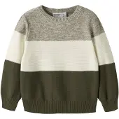 Name it Pullover beige / grå / grøn