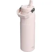 Stanley The AeroLight IceFlow Bottle Flip Straw 2.0 24oz, Rose Quartz 10-11283-145 insulated bottle with flip straw lid, 700 ml