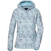 Killtec Udendørsjakke 'Softshelljacke KOS 56 Damen Kapuze Outdoorjacke Blumenmuster' lyseblå