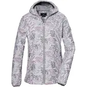 Killtec Udendørsjakke 'Softshelljacke KOS 56 Damen Kapuze Outdoorjacke Blumenmuster' hvid