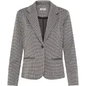 Fransa Blazer blå / cappuccino / mørkebrun