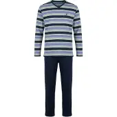 Hajo Pyjamas lang 'Klima-Light' blå