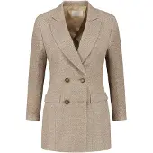 Vulto Blazer 'Silk Bouclé Jacket' beige