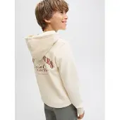 JACK&JONES JUNIOR Hættetrøje - JjeBrandes - Antique White - - 16 år (176) - Hættetrøje