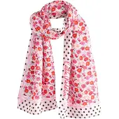 Cath Kidston Sjal eosin / pastelpink / rød / sort