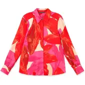 Lola Casademunt Bluse creme / hummer / mørk pink