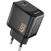 Dudao GaN USB-C-vægoplader 45 W – Sort