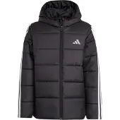 Adidas Dynejakke - Essentials 3S - Sort/Hvid - - 10 år (140) - Dunjakke