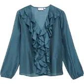 Comma Bluse safir