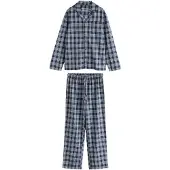 Next Pyjamas lang navy / hvid